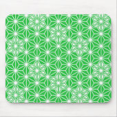 Japanisches Asanoha-Muster - Jadegrün Mousepad (Vorne)