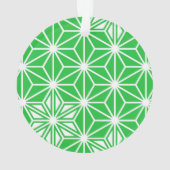 Japanisches Asanoha-Muster - Jadegrün Ornament (Rückseite)