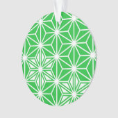 Japanisches Asanoha-Muster - Jadegrün Ornament (Vorderseite)