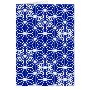 Japanisches Asanoha-Muster - Kobaltblau