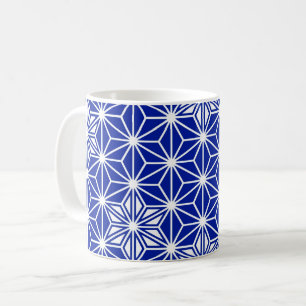 Japanisches Asanoha-Muster - Kobaltblau Kaffeetasse