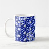 Japanisches Asanoha-Muster - Kobaltblau Kaffeetasse (Links)
