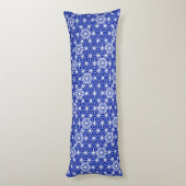 Japanisches Asanoha-Muster - Kobaltblau Seitenschläferkissen (Rückseite (Vertikal))