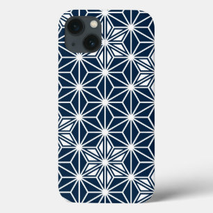 Japanisches Asanoha-Muster - marineblau Case-Mate iPhone Hülle