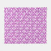 Japanisches Asanoha-Muster - orchid Fleecedecke (Vorderseite (Horizontal))