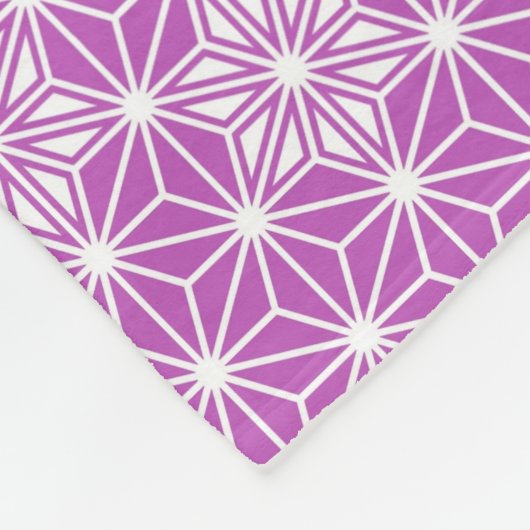 Japanisches Asanoha-Muster - orchid Fleecedecke (Ecke)