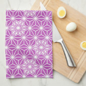 Japanisches Asanoha-Muster - orchid Geschirrtuch (Viertel Falte)