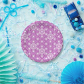 Japanisches Asanoha-Muster - orchid Pappteller (Party)
