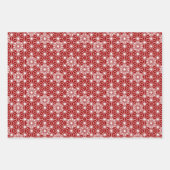 Japanisches Asanoha-Muster, rot, schwarz/weiß, Gol Geschenkpapier Set (Vorderseite)
