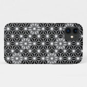 Japanisches Asanoha-Muster - Schwarzweiß Case-Mate iPhone Hülle (Rückseite (Horizontal))