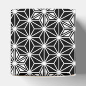 Japanisches Asanoha-Muster - Schwarzweiß Geschenkschachtel (Oben)