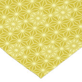 Japanisches Asanoha-Muster, Senf-Gold Kurzer Tischläufer (Ecke)