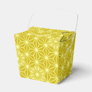 Japanisches Asanoha-Muster - Senfgold Geschenkschachtel