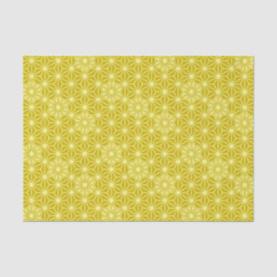 Japanisches Asanoha-Muster - Senfgold Seidenpapier