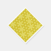 Japanisches Asanoha-Muster - Senfgold Serviette (Ecke)