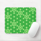 Japanisches Asanoha-Muster - Smaragdgrün Mousepad (Mit Mouse)