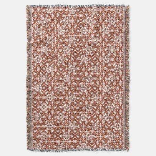 Japanisches Asanoha-Muster - Terrakotta Decke (Vorderseite Vertikal)