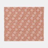 Japanisches Asanoha-Muster - Terrakotta Fleecedecke (Vorderseite (Horizontal))