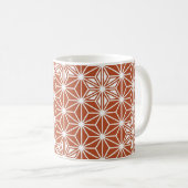 Japanisches Asanoha-Muster - Terrakotta Kaffeetasse (VorderseiteRechts)