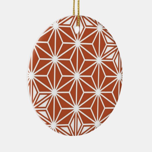 Japanisches Asanoha-Muster - Terrakotta Keramikornament (Rechts)