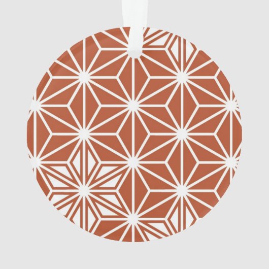 Japanisches Asanoha-Muster - Terrakotta Ornament (Rückseite)