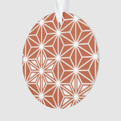 Japanisches Asanoha-Muster - Terrakotta Ornament (Vorderseite)