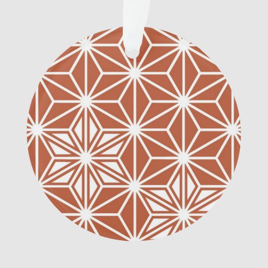 Japanisches Asanoha-Muster - Terrakotta Ornament (Vorderseite)