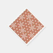 Japanisches Asanoha-Muster - Terrakotta Serviette (Ecke)