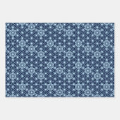 Japanisches Asanoha-Muster, Türkis, Korallen, Blau Geschenkpapier Set (Vorderseite 3)