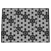 Japanisches Asanoha-Muster - weiß und schwarz Große Geschenktüte (Vorderseite)