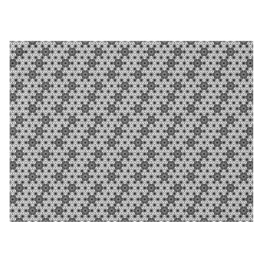 Japanisches Asanoha-Muster - weiß und schwarz Tischdecke (Vorderseite (Horizontal))