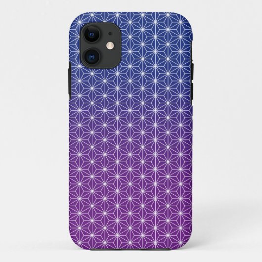 Japanisches Asanoha Traditionelles Print Blue & Li Case-Mate iPhone Hülle (Rückseite)