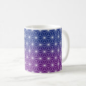 Japanisches Asanoha Traditionelles Print Blue & Li Kaffeetasse (VorderseiteRechts)