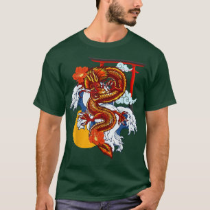 Japanisches ästhetisches Drachen-Symbol Kanji Japa T-Shirt