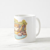 Japanisches Bad Tanuki Kaffeetasse (VorderseiteRechts)