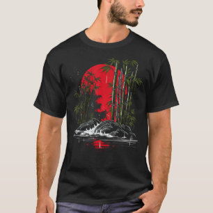 Japanisches Bamboo Japanisches Kunstgrafik T-Shirt