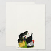Japanisches Bantam Quartett Briefpapier (Vorne/Hinten)