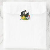 Japanisches Bantam Quartett Runder Aufkleber (Tasche)