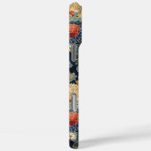 Japanisches blaues Blumenmuster mit Monogramm Case-Mate iPhone Hülle (Rückseite / Rechts)