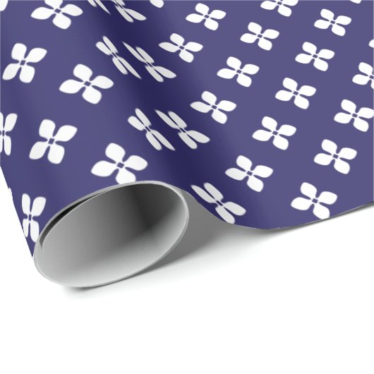 Japanisches Blue Wrapping Papier Geschenkpapier (Rolleneckpunkt)