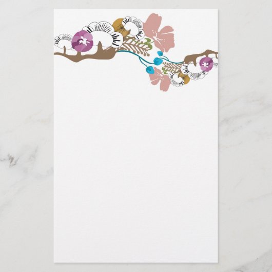 Japanisches Blumen Briefpapier (Vorderseite)