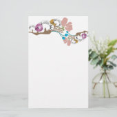 Japanisches Blumen Briefpapier (Stehend Vorderseite)