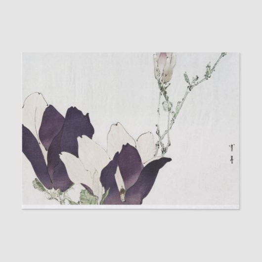 JAPANISCHES BLUMEN-DRUCK Seidenpapier (Vorderseite)