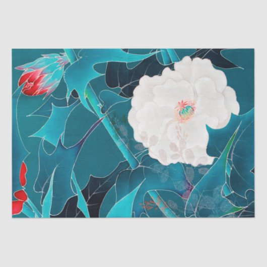 Japanisches Blumendesign Seidenpapier (Vorderseite)