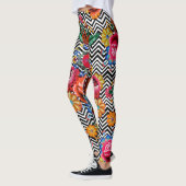 Japanisches Blumenmuster  Leggings (Links)