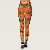 Japanisches Blumenmuster  Leggings (Rückseite)