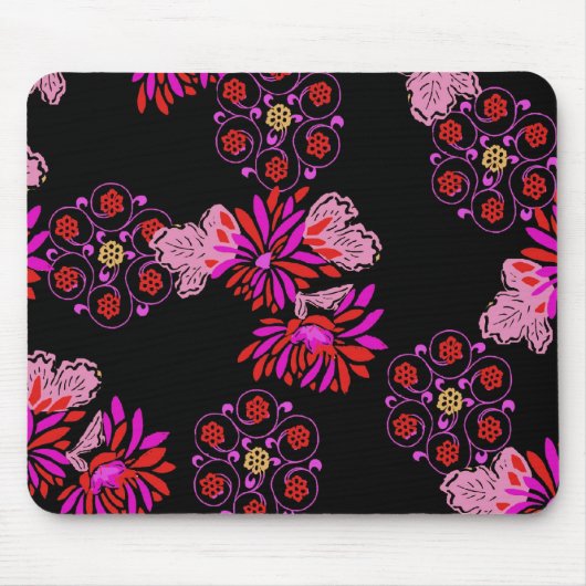 japanisches Blumenmuster Mousepad (Vorne)