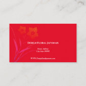 Japanisches Blumenmuster Visitenkarte (Rückseite)