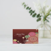 Japanisches Blumenmuster Visitenkarte (Stehend Vorderseite)