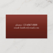 Japanisches Blumenmuster Visitenkarte (Rückseite)